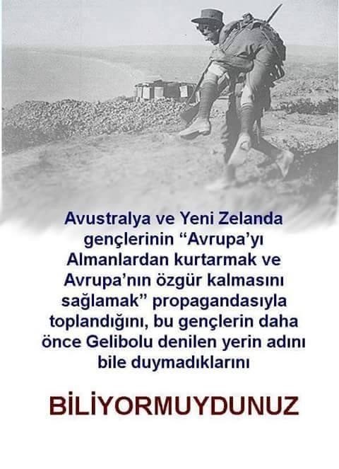 Çanakkale savaşı Avustralya ve Yeni Zellanda