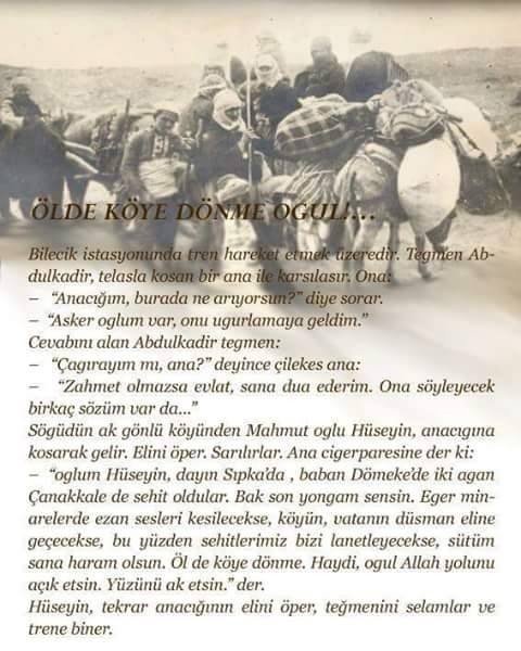 Çanakkale savaşında Türk annesi