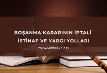 Boşanma Kararının İptali, İstinaf ve Yargı Yolları