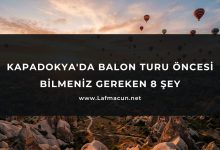 Kapadokya'da gün doğumunda peri bacaları üzerinde uçan renkli sıcak hava balonları